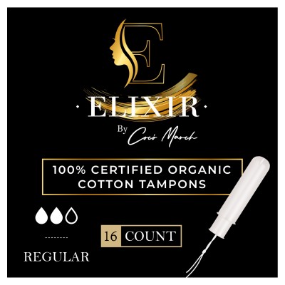 Elixir 100% Organic Cotton Tampons (16Ct) | Coco March
