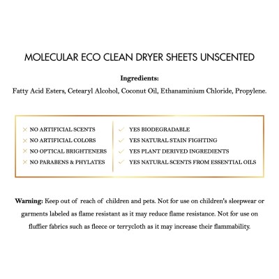 Molecular Eco Dryer Sheet: Eco-Friendly Softness with Cocó March