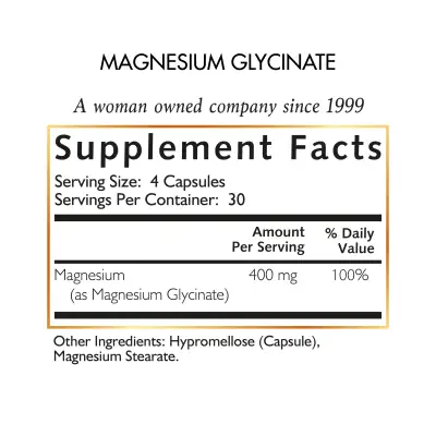 Magnesium Glycinate - High Absorption Supplement for Muscle and Nervous System Health