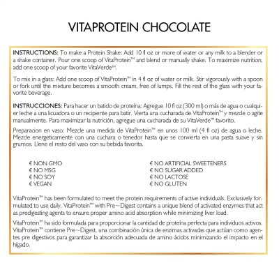 Vita Protein Chocolate 17.5 OZ – Vegan Protein | Coco March