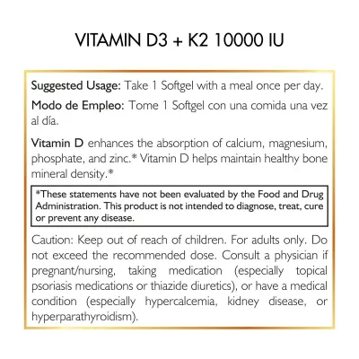 Vitamin D3 + K2 10,000 IU | Coco March