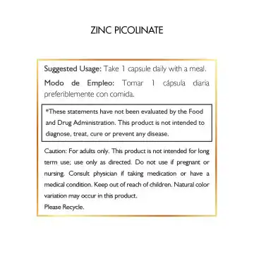 Zinc Picolinate 50 Mg | Coco March